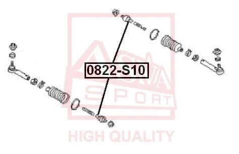 0822-S10 ASVA Осевой шарнир, рулевая тяга (фото 1)