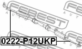 0222-P12UKP FEBEST Осевой шарнир, рулевая тяга (фото 2)