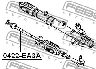 0422-EA3A FEBEST Осевой шарнир, рулевая тяга (фото 2)