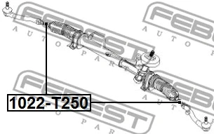 1022-T250 FEBEST Осевой шарнир, рулевая тяга (фото 2)