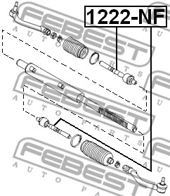 1222-NF FEBEST Осевой шарнир, рулевая тяга (фото 2)