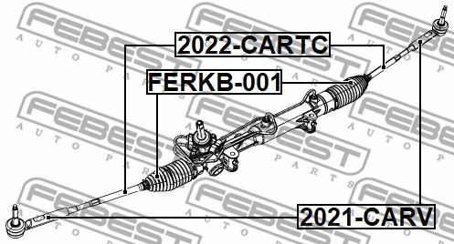 2022-CARTC FEBEST Осевой шарнир, рулевая тяга (фото 2)