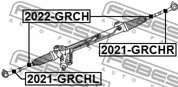 2022-GRCH FEBEST Осевой шарнир, рулевая тяга (фото 2)