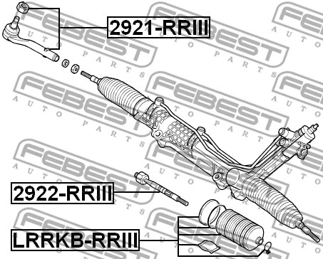 2922-RRIII FEBEST Осевой шарнир, рулевая тяга (фото 2)