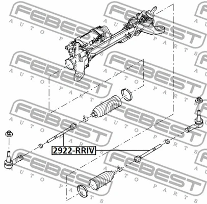 2922-RRIV FEBEST Осевой шарнир, рулевая тяга (фото 2)