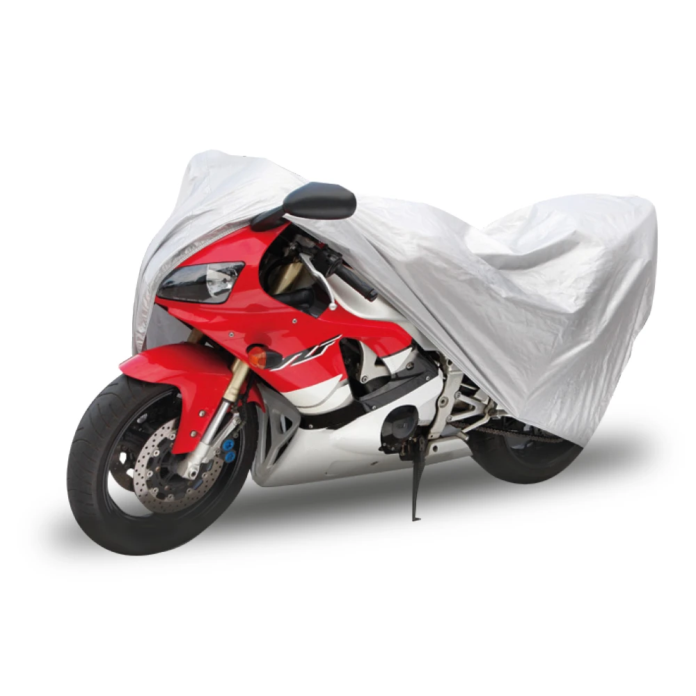 MTB-250 (XL) AUTOPROFI Тент-чехол мотоцикл, р-р xl 250х83х125см, водонепрон,двойн.швы,2рем.фикс (фото 1)