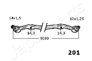 CR-201 JAPANPARTS Поперечная рулевая тяга (фото 2)