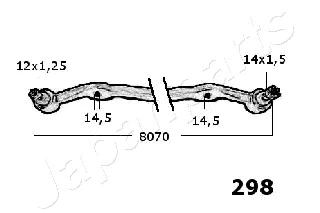 CR-298 JAPANPARTS Поперечная рулевая тяга (фото 2)