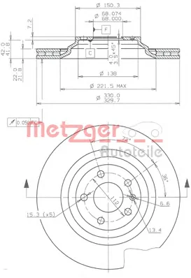 24892 METZGER Тормозной диск (фото 1)