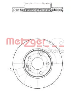 25284 V METZGER Тормозной диск (фото 1)