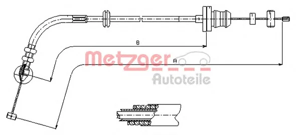 413.22 METZGER Трос (тросик) газа (фото 1)