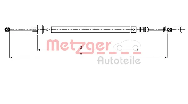 491.2 METZGER Трос (тросик) ручника (фото 1)