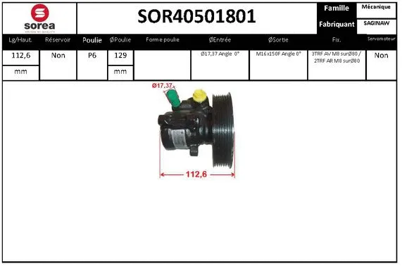 SOR40501801 EAI Гидравлический насос, рулевое управление (фото 1)