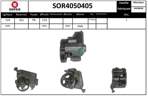 SOR4050405 EAI Гидравлический насос, рулевое управление (фото 1)