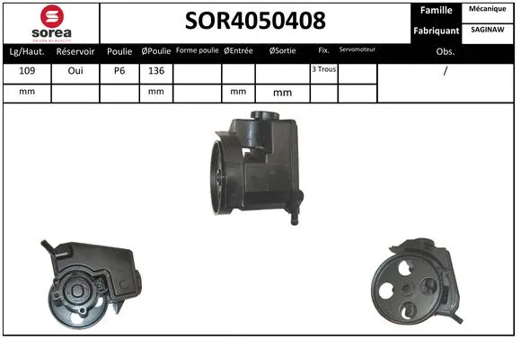 SOR4050408 EAI Гидравлический насос, рулевое управление (фото 1)