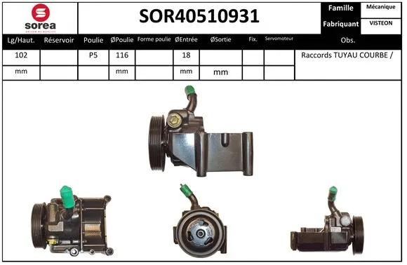 SOR40510931 EAI Гидравлический насос, рулевое управление (фото 1)