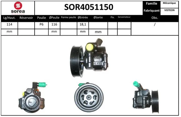 SOR4051150 EAI Гидравлический насос, рулевое управление (фото 1)