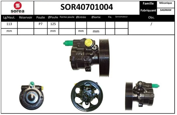 SOR40701004 EAI Гидравлический насос, рулевое управление (фото 1)