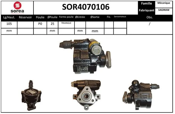 SOR4070106 EAI Гидравлический насос, рулевое управление (фото 1)