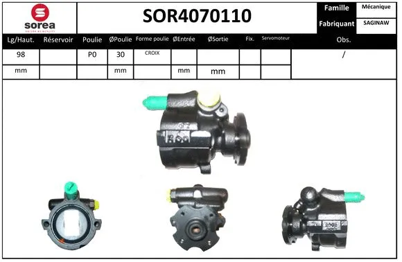 SOR4070110 EAI Гидравлический насос, рулевое управление (фото 1)
