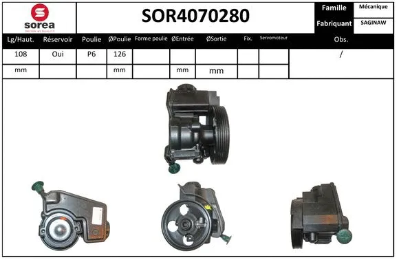 SOR4070280 EAI Гидравлический насос, рулевое управление (фото 1)