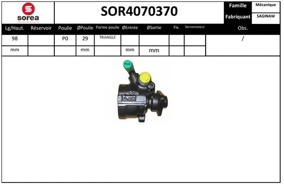 SOR4070370 EAI Гидравлический насос, рулевое управление (фото 1)