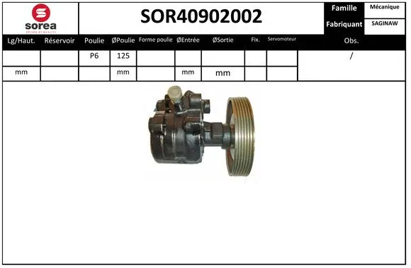 SOR40902002 EAI Гидравлический насос, рулевое управление (фото 1)