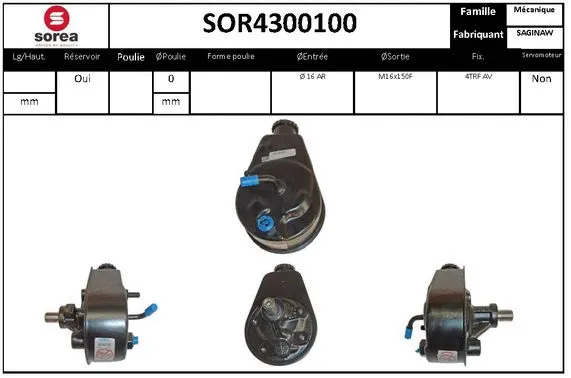 SOR4300100 EAI Гидравлический насос, рулевое управление (фото 1)