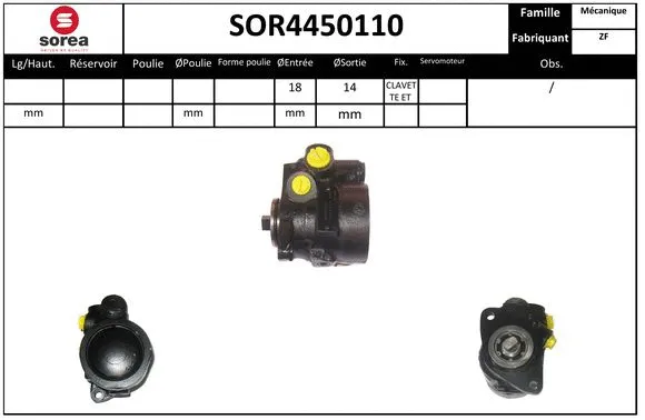 SOR4450110 EAI Гидравлический насос, рулевое управление (фото 1)