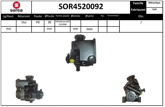 SOR4520092 EAI Гидравлический насос, рулевое управление (фото 1)