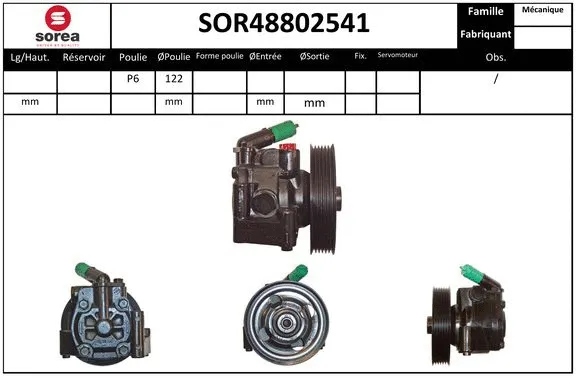 SOR48802541 EAI Гидравлический насос, рулевое управление (фото 1)