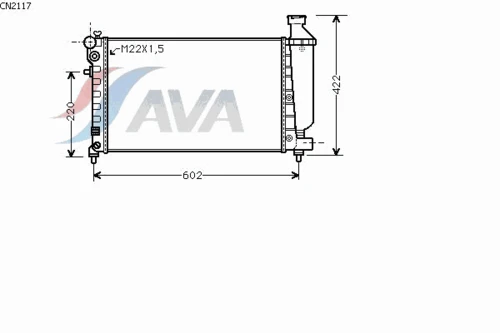 CN2117 AVA Радиатор, охлаждение двигателя (фото 3)