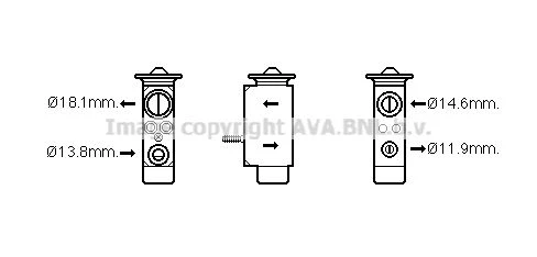 FD1492 AVA Расширительный клапан, кондиционер (фото 3)