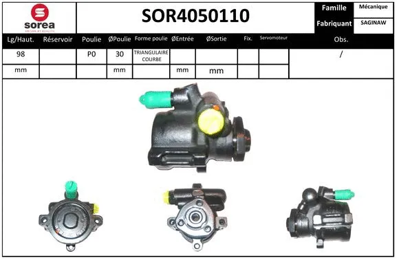 SOR4050110 SNRA Гидравлический насос, рулевое управление (фото 1)