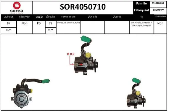 SOR4050710 SNRA Гидравлический насос, рулевое управление (фото 1)