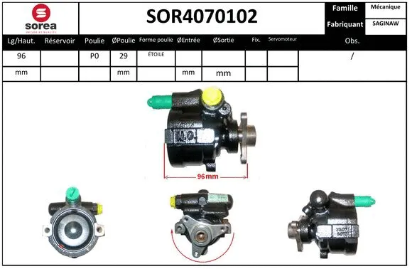 SOR4070102 SNRA Гидравлический насос, рулевое управление (фото 1)
