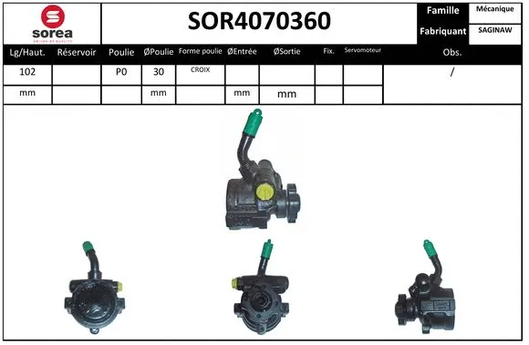 SOR4070360 SNRA Гидравлический насос, рулевое управление (фото 1)