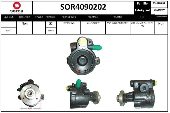 SOR4090202 SNRA Гидравлический насос, рулевое управление (фото 1)