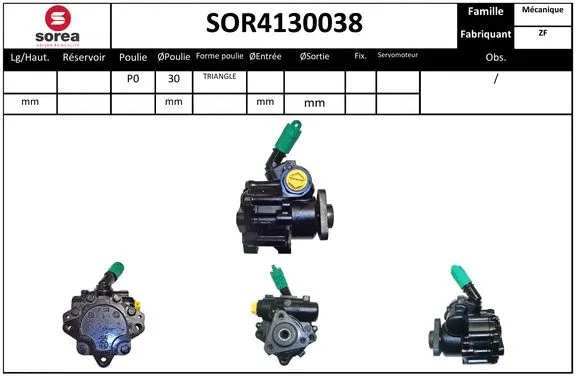 SOR4130038 SNRA Гидравлический насос, рулевое управление (фото 1)