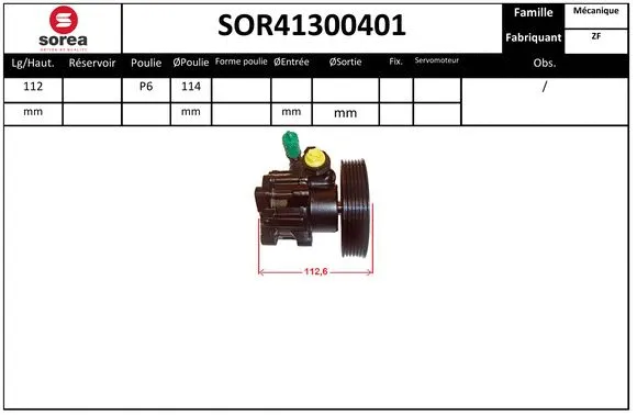 SOR41300401 SNRA Гидравлический насос, рулевое управление (фото 1)