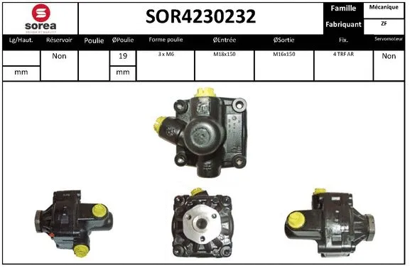 SOR4230232 SNRA Гидравлический насос, рулевое управление (фото 1)
