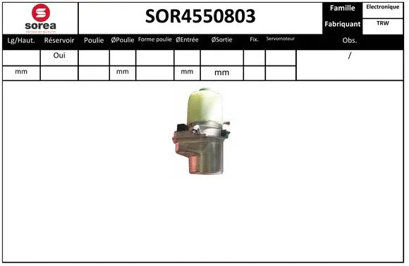 SOR4550803 SNRA Гидравлический насос, рулевое управление (фото 1)
