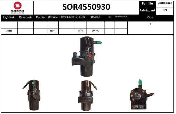 SOR4550930 SNRA Гидравлический насос, рулевое управление (фото 1)