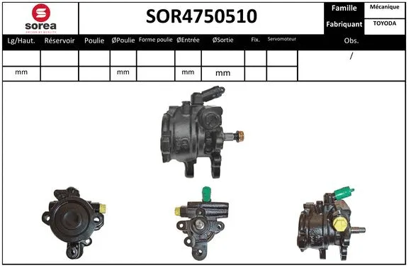 SOR4750510 SNRA Гидравлический насос, рулевое управление (фото 1)