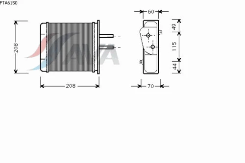 FTA6150 AVA Теплообменник, отопление салона (фото 3)