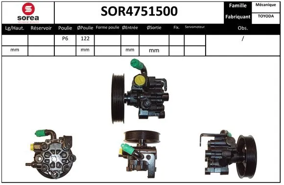 SOR4751500 SNRA Гидравлический насос, рулевое управление (фото 1)