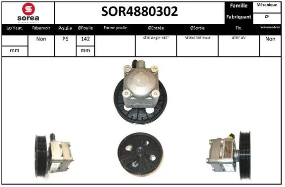 SOR4880302 SNRA Гидравлический насос, рулевое управление (фото 1)