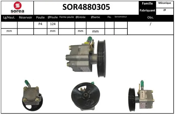 SOR4880305 SNRA Гидравлический насос, рулевое управление (фото 1)