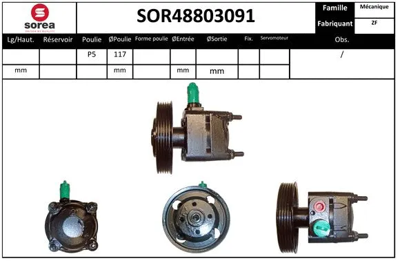 SOR48803091 SNRA Гидравлический насос, рулевое управление (фото 1)