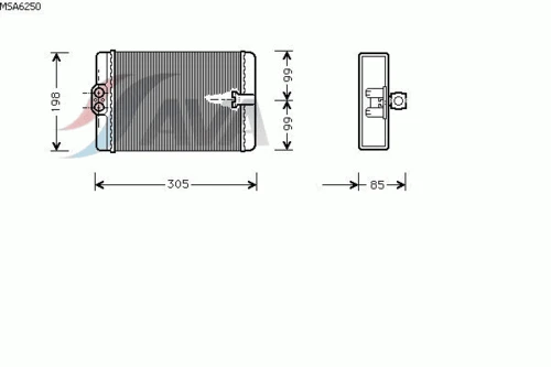 MSA6250 AVA Теплообменник, отопление салона (фото 3)